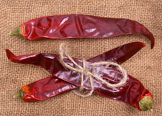 Image showing Colorful red peppers