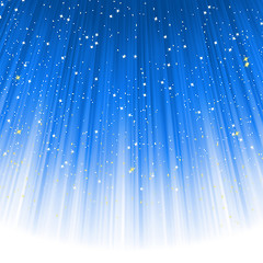 Image showing Stars descending on a path of blue light. EPS 8