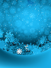 Image showing Christmas background with snowflakes. EPS 8