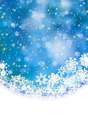 Image showing Abstract blue vector winter with snowflakes. EPS 8