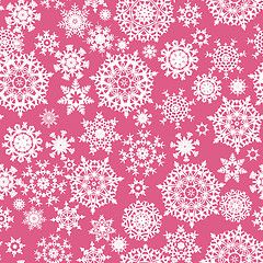 Image showing Seamless card with stylized snowflakes. EPS 8
