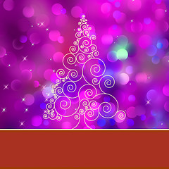 Image showing Christmas tree card with tree. EPS 8