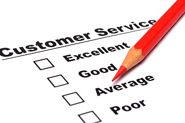 Image showing customer survey
