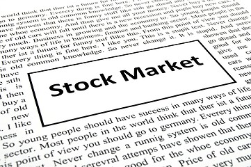 Image showing stock market