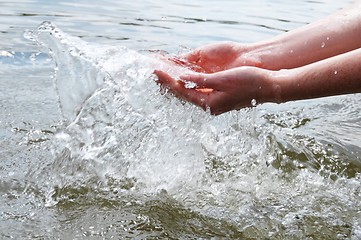 Image showing hand an water