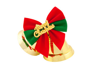 Image showing Christmas bells and bows 