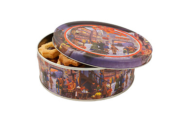 Image showing Round box with cookies 