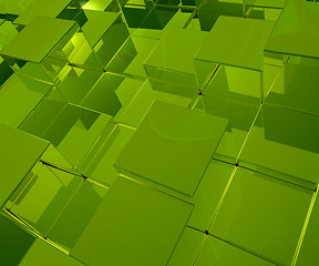 Image showing green cubes