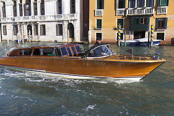 Image showing Water taxi in Venice