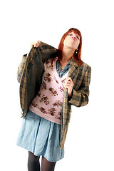 Image showing funny posing girl