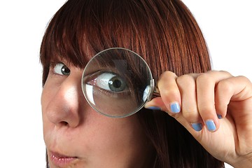 Image showing girl searching something
