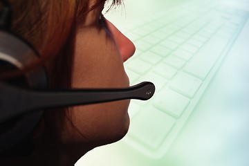 Image showing callcenter girl