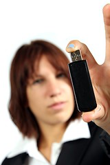 Image showing girl with usb stick