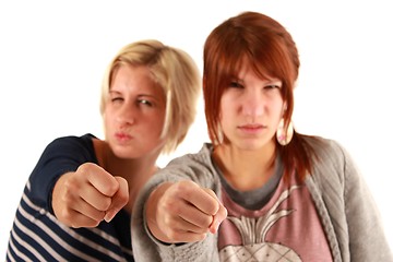 Image showing agressive girls