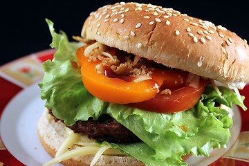 Image showing american burger 