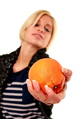 Image showing girl with orange