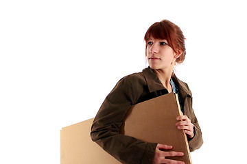 Image showing postal carrier girl
