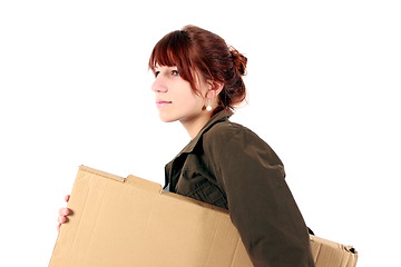 Image showing postal carrier girl