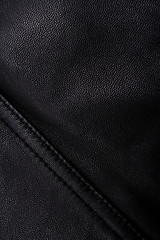 Image showing Black leather texture as background 