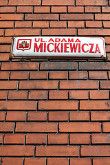 Image showing Street of Adam Mickiewicz