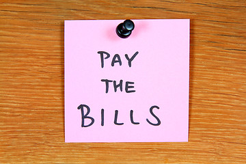 Image showing Pay the bills