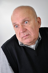Image showing senior man with puzzled expression