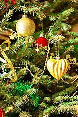 Image showing Decorated Christmas tree 