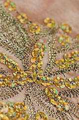 Image showing Fabric texture with spangles