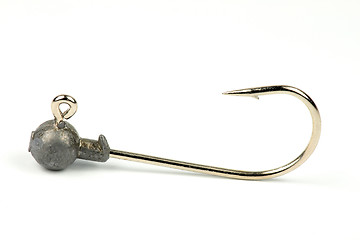 Image showing Leaded hook for fishing on a white background