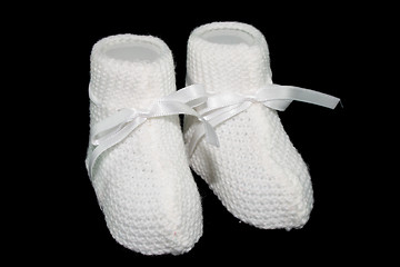 Image showing baby socks with black background ties