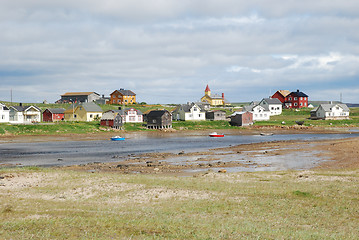 Image showing abandoned fishing village Hamningberg in Finnmark, End of Europe