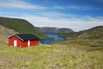 Image showing Lonely house in Mageroya Island