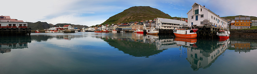 Image showing Panorama of Honningsvag 