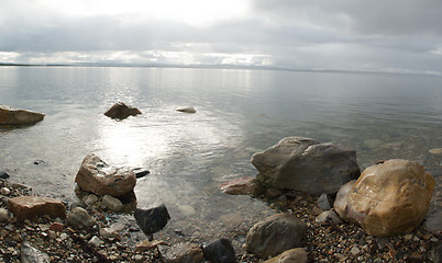 Image showing Wild lanscape of Finnmark see cost