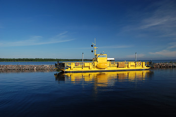 Image showing The Alassalmi Ferry on lake Oulujarvi in Finland