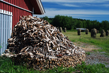 Image showing Farm scene in old Melalahti village