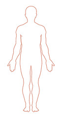 Image showing Man body outline