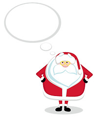 Image showing Vector Santa  thinking