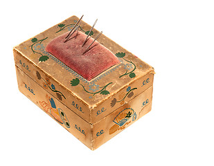 Image showing Vintage Sewing Needle Box