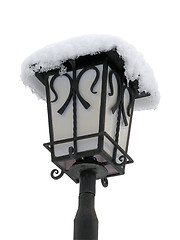 Image showing lantern with snow