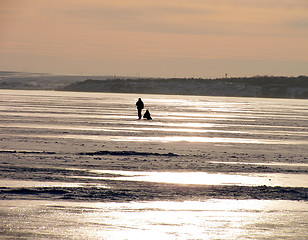 Image showing river at winter