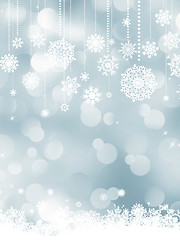 Image showing Elegant christmas silver snowflakes. EPS 8