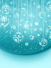 Image showing Blue elegant christmas snowflakes. EPS 8