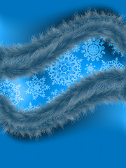 Image showing Christmas card with snowflakes background. EPS 8