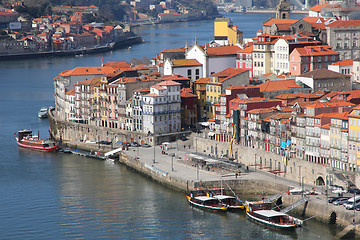 Image showing Portugal. Porto city. View of Douro river embankment 