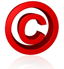 Image showing 3d copyright sign