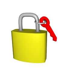 Image showing 3d padlock