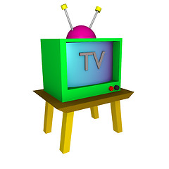 Image showing 3d colorful tv