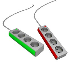 Image showing power strips in 3d