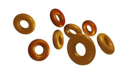 Image showing 3d doughnuts